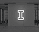 Buchstabe I LED Neonschild für Büro und Wohnzimmer