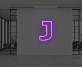 Buchstabe J LED Neonschild für Büro und Wohnzimmer