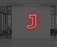 Buchstabe J LED Neonschild für Büro und Wohnzimmer