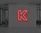 Buchstabe K LED Neonschild für Büro und Wohnzimmer