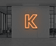 Buchstabe K LED Neonschild für Büro und Wohnzimmer