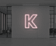 Buchstabe K LED Neonschild für Büro und Wohnzimmer