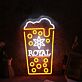 Getränkebecher mit Schaum LED Neonschild für Bar und Restaurant