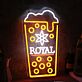 Getränkebecher mit Schaum LED Neonschild für Bar und Restaurant