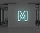 Buchstabe M LED Neonschild für Büro und Wohnzimmer