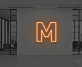 Buchstabe M LED Neonschild für Büro und Wohnzimmer