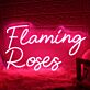 Flaming Roses LED-Neonschild Bar Club