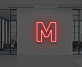 Buchstabe M LED Neonschild für Büro und Wohnzimmer
