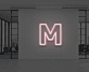 Buchstabe M LED Neonschild für Büro und Wohnzimmer