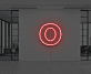 Buchstabe O LED-Neonschild Büro Wohnzimmer