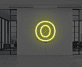 Buchstabe O LED-Neonschild Büro Wohnzimmer