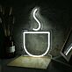 Kaffeetasse mit Dampf LED-Neonschild für Küche oder Café