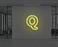 Buchstabe Q LED Neonschild für Büro und Wohnzimmer