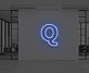 Buchstabe Q LED Neonschild für Büro und Wohnzimmer