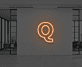 Buchstabe Q LED Neonschild für Büro und Wohnzimmer