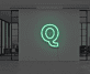 Buchstabe Q LED Neonschild für Büro und Wohnzimmer