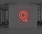Buchstabe Q LED Neonschild für Büro und Wohnzimmer