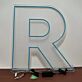 Buchstabe R LED Neonschild für Büro und Arbeitsplatz