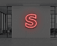 Buchstabe S LED Neonschild für Büro und Wohnzimmer