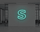 Buchstabe S LED Neonschild für Büro und Wohnzimmer
