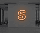 Buchstabe S LED Neonschild für Büro und Wohnzimmer