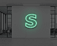 Buchstabe S LED Neonschild für Büro und Wohnzimmer
