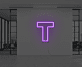 Buchstabe T LED-Neonschild für Büro Arbeitsplatz