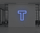 Buchstabe T LED-Neonschild für Büro Arbeitsplatz