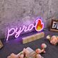 pyro LED-Neonschild für Gaming Bar