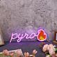 pyro LED-Neonschild für Gaming Bar
