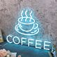 Kaffeetasse LED Neonschild für Café und Küche