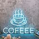 Kaffeetasse LED Neonschild für Café und Küche