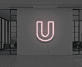 Buchstabe U LED Neonschild für Büro und Empfangsbereich