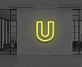 Buchstabe U LED Neonschild für Büro und Empfangsbereich