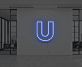 Buchstabe U LED Neonschild für Büro und Empfangsbereich