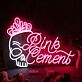 Pink Cement LED-Neonschild für Bar oder Club
