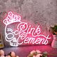 Pink Cement LED-Neonschild für Bar oder Club