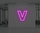 Buchstabe V LED Neonschild für Büro und Empfangsbereich
