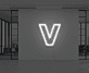 Buchstabe V LED Neonschild für Büro und Empfangsbereich