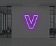 Buchstabe V LED Neonschild für Büro und Empfangsbereich