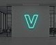 Buchstabe V LED Neonschild für Büro und Empfangsbereich