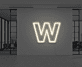Buchstabe W LED Neonschild für Büro und Arbeitsplatz