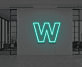 Buchstabe W LED Neonschild für Büro und Arbeitsplatz