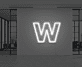 Buchstabe W LED Neonschild für Büro und Arbeitsplatz