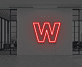 Buchstabe W LED Neonschild für Büro und Arbeitsplatz