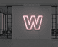 Buchstabe W LED Neonschild für Büro und Arbeitsplatz
