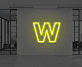 Buchstabe W LED Neonschild für Büro und Arbeitsplatz
