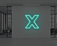X LED-Neonschild als moderne Wanddekoration