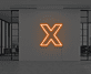X LED-Neonschild als moderne Wanddekoration