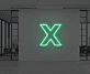 X LED-Neonschild als moderne Wanddekoration